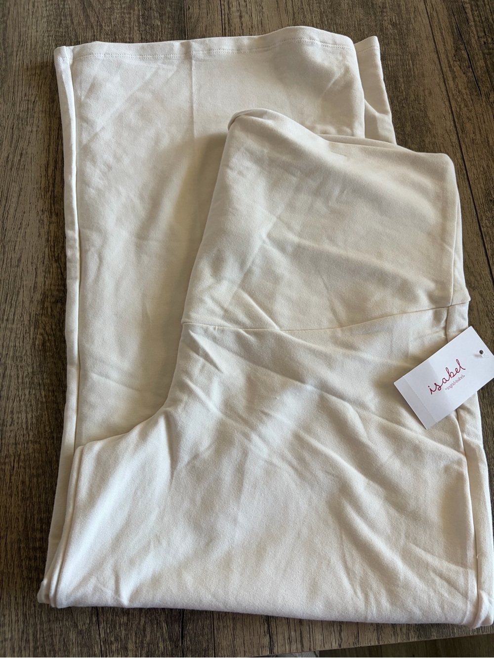 Cream maternity yoga pants